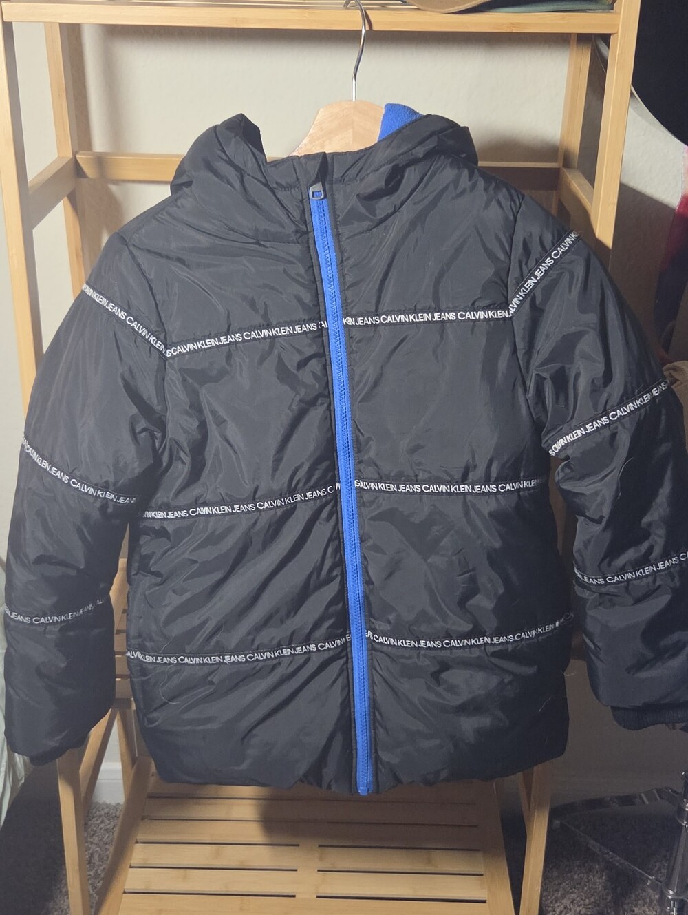 Calvin Klein Jeans Boys Hooded Puffer Coat Size 8